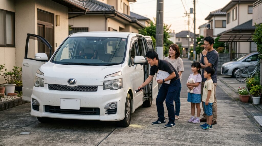 🚗 15万km超えのヴォクシーはもう寿命？ファミリーカーとして使い倒した車でも買取できる可能性があります